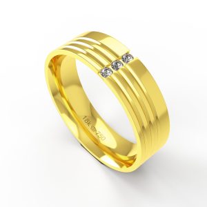 Aliança Ouro 18K 6mm C578RZ