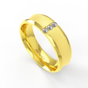 Aliança Ouro 18K 6mm C719RZ