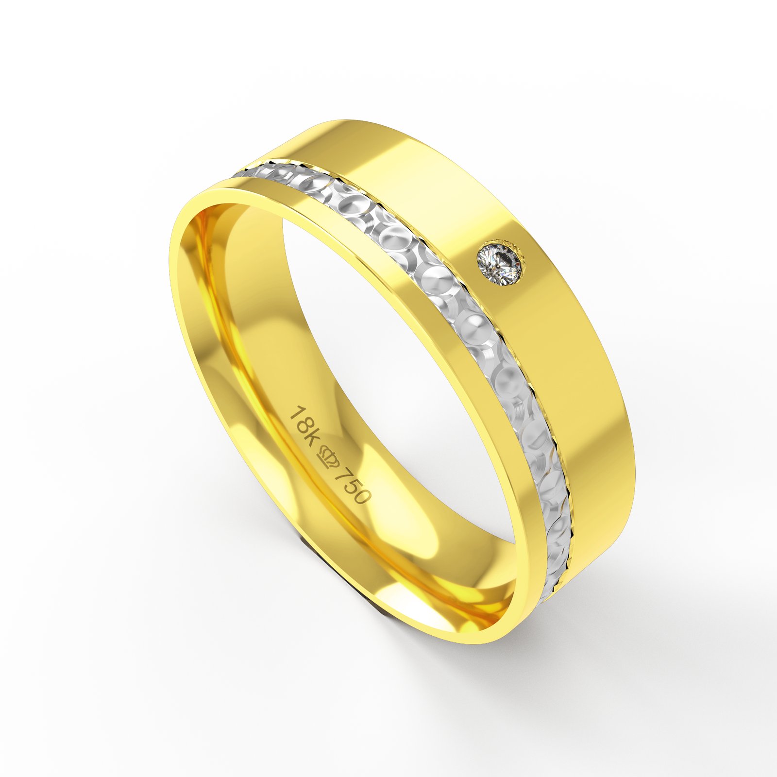 Aliança Ouro 18K 6mm C743RZ