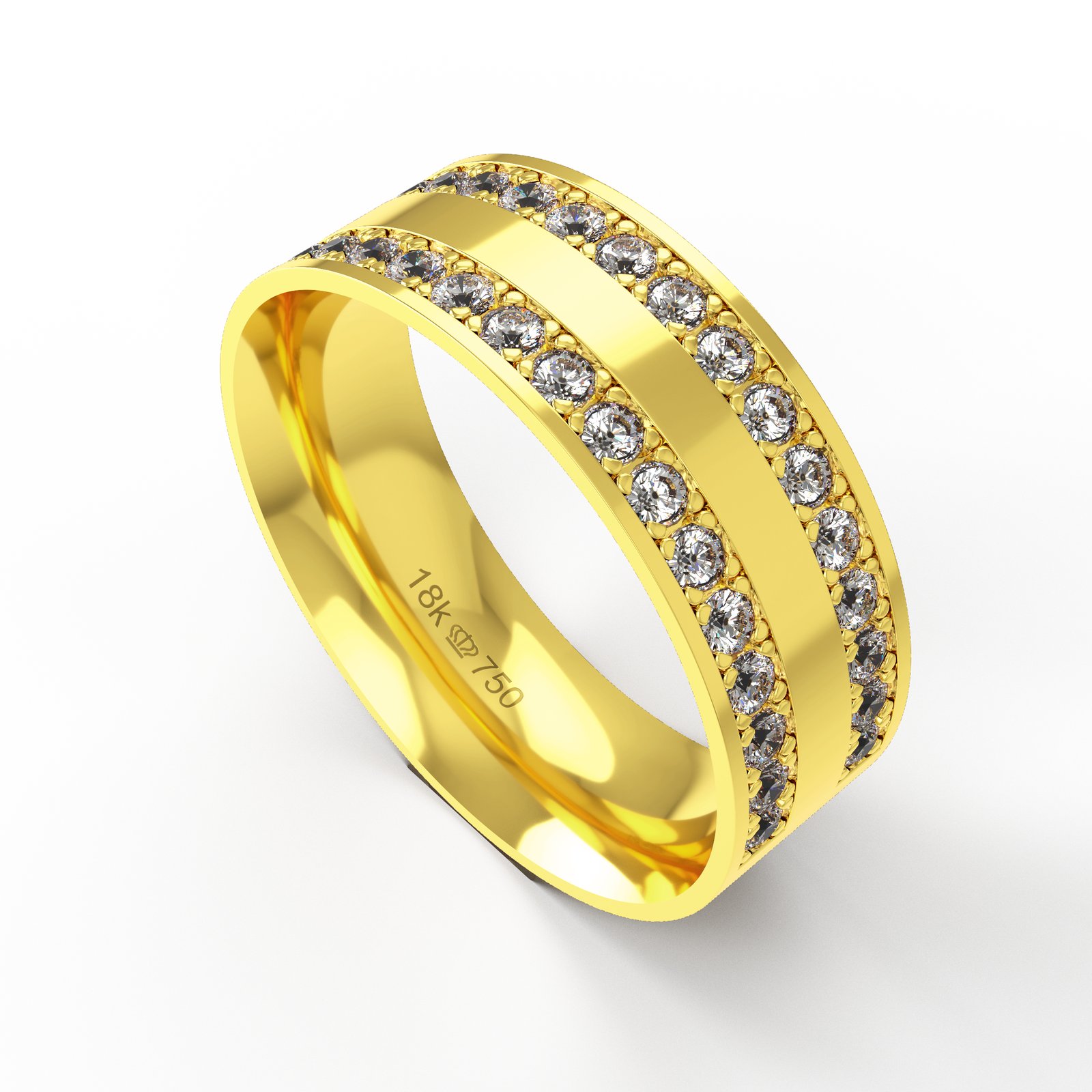 Aliança Ouro 18K 7mm C762REZ