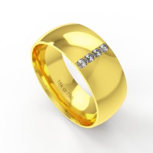 Aliança Ouro 18K 8mm C765RZ