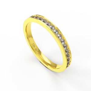 Aparador Ouro 18K com 45 Zircônias 2,5mm C766RZ