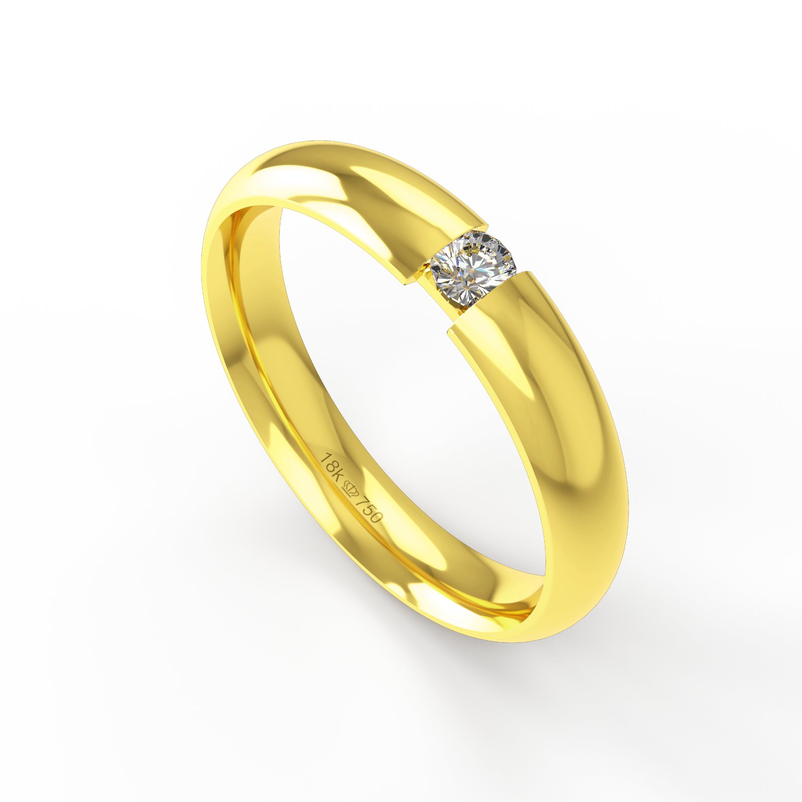 Aliança Ouro 18K 4mm C901RZ
