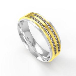 Aliança Ouro 18K 6mm C917RZ