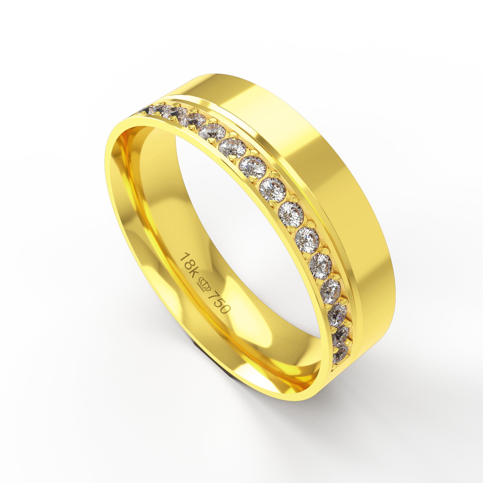 Aliança Ouro 18K 6mm C922RZ