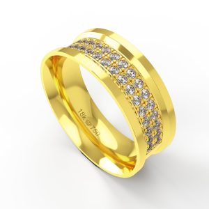 Aliança Ouro 18K 7,5mm C923RZ