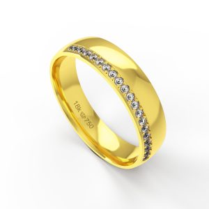 Aliança Ouro 18K com 20 Brilhantes 5mm C925R