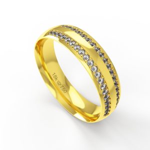 Aliança Ouro 18K com 40 Brilhantes 5,5mm C928R