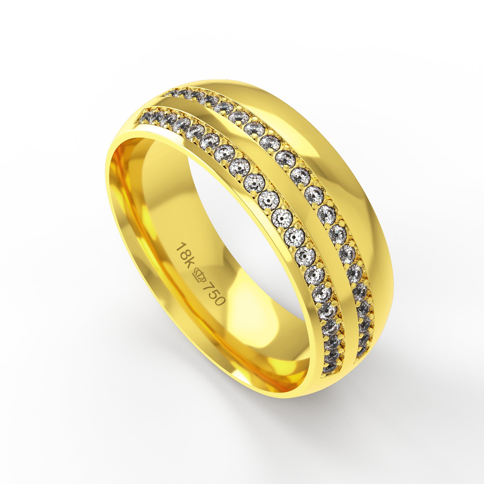 Aliança Ouro 18K 7mm C929RZ