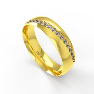 Aliança Ouro 18K com 14 Brilhantes 5,5mm C933R