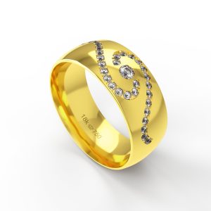 Aliança Ouro 18K 8mm C937RZ