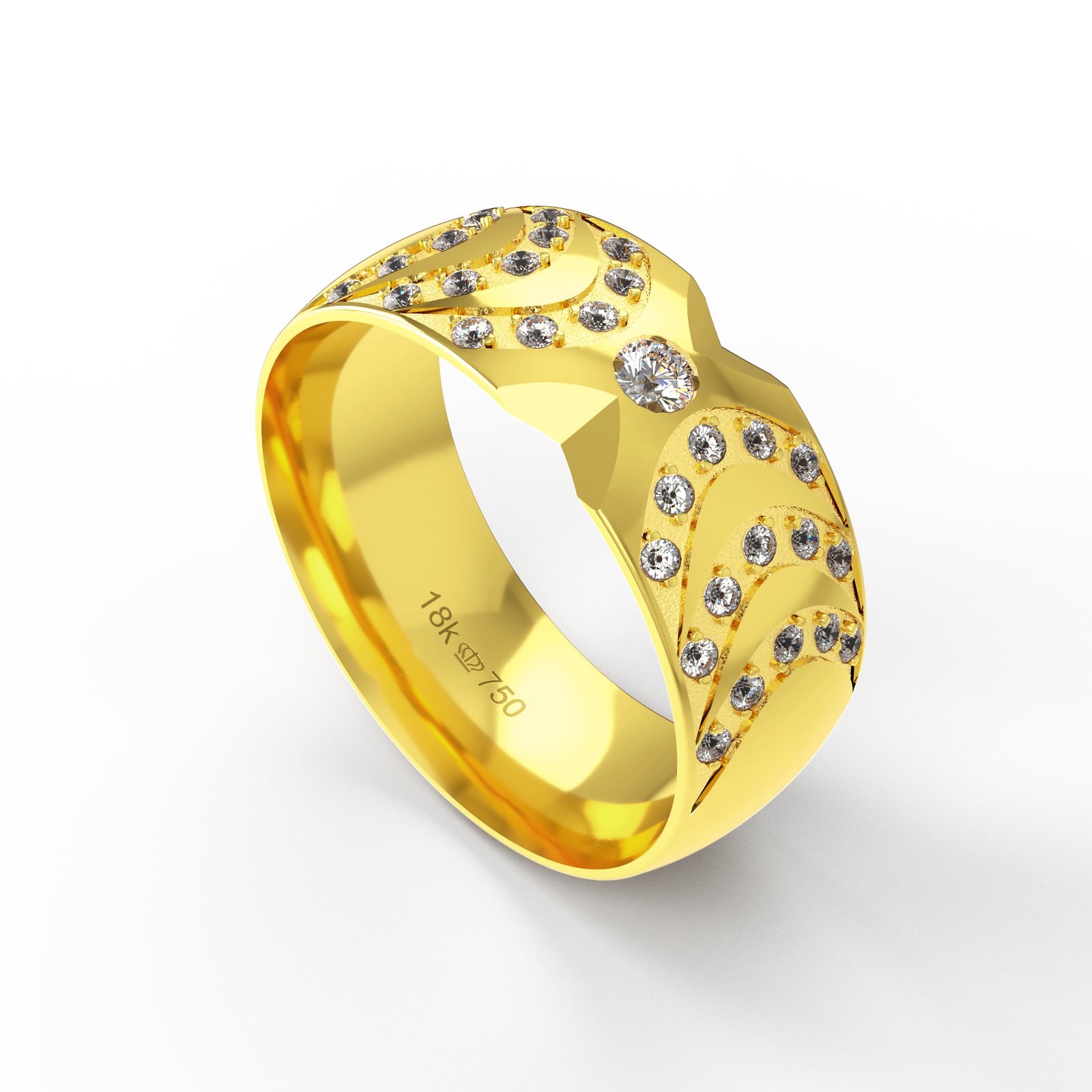 Aliança Ouro 18K 8mm C938RZ