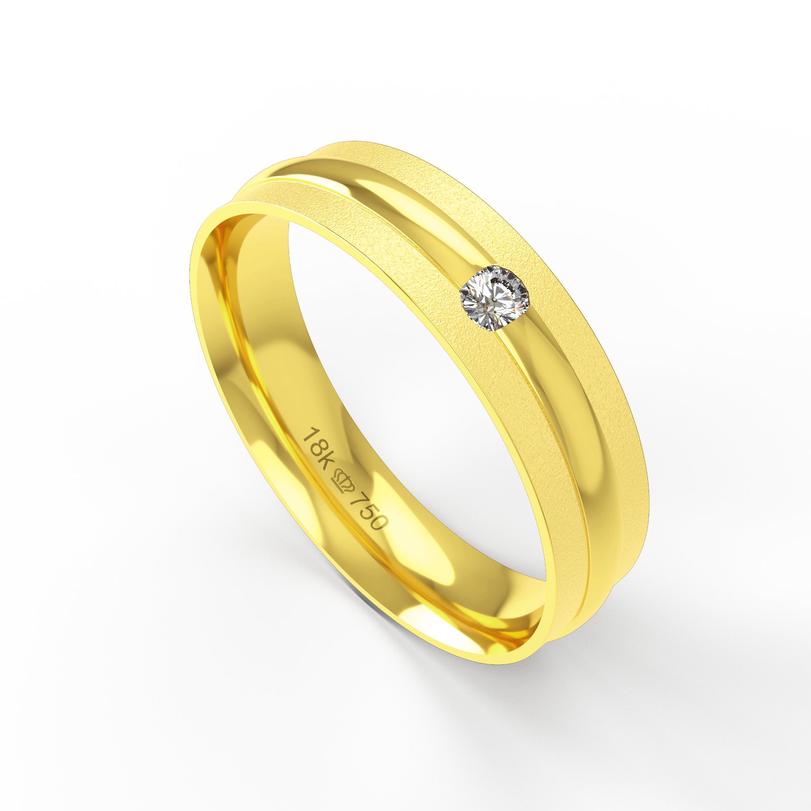Aliança Ouro 18K 5mm C939RZ