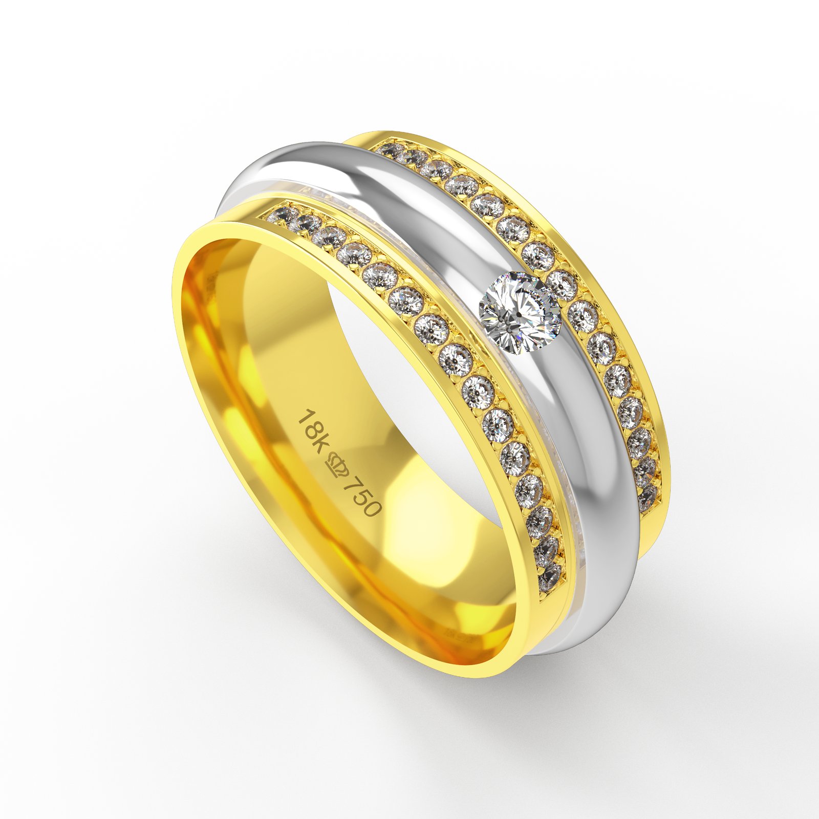 Aliança Ouro 18K 7,5mm C942RZ