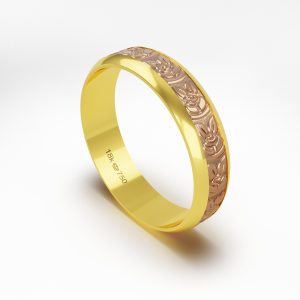 Aliança Ouro Rosé 18K 5mm CBV27