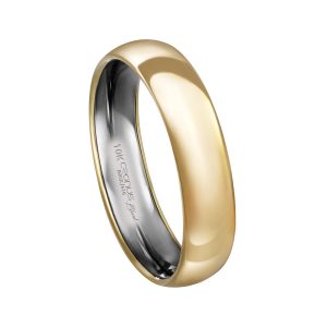 Aliança de Prata Envelopada Ouro 10K 5mm K6101