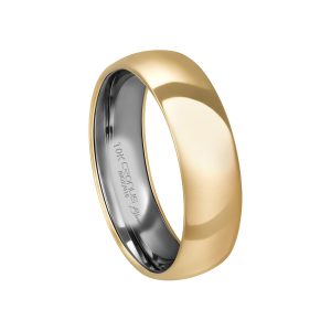 Aliança Envelopada Ouro 10K 6mm K6106