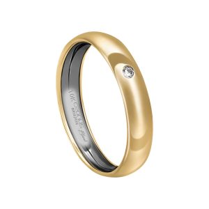 Aliança Envelopada Ouro 10K 4mm K6304