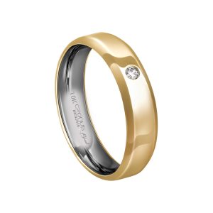 Aliança Envelopada Ouro 10K 5mm K6305