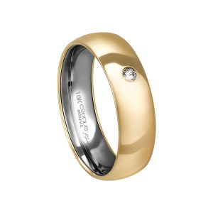 Aliança Envelopada Ouro 10K 6mm K6306