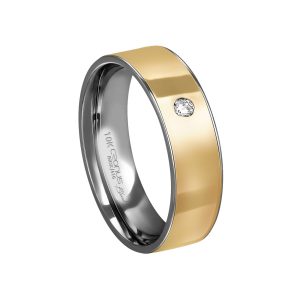 Aliança Envelopada Ouro 10K 6mm K6501