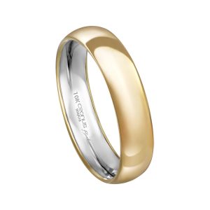 Aliança Envelopada Ouro 10K 5mm K7101
