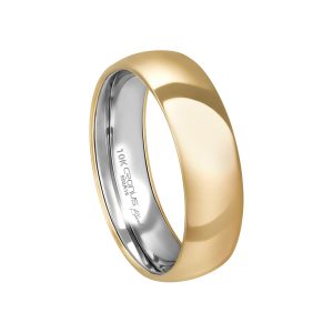 Aliança Envelopada Ouro 10K 6mm K7106