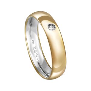 Aliança Envelopada Ouro 10K 5mm K7301