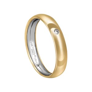 Aliança Envelopada Ouro 10K 4mm K7304