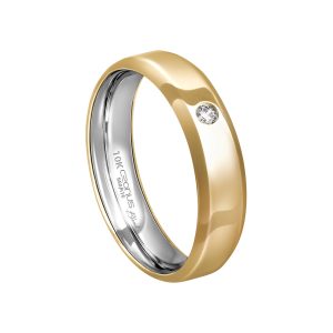 Aliança Envelopada Ouro 10K 5mm K7305