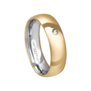 Aliança Envelopada Ouro 10K 6mm K7306