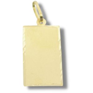 Pingente Chapa Ouro 18K 10mm P102