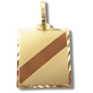 Pingente Chapa Ouro 18K 15mm P115