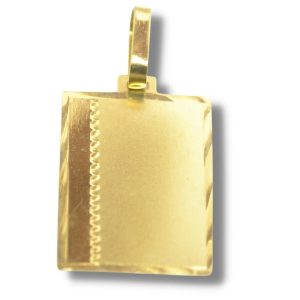 Pingente Chapa Ouro 18K 15mm P116