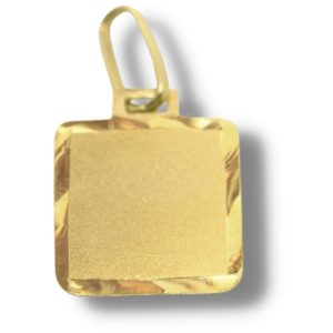 Pingente Chapa Ouro 18K 10mm P196