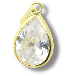 Pingente Gota Ouro 18K 7mm P616