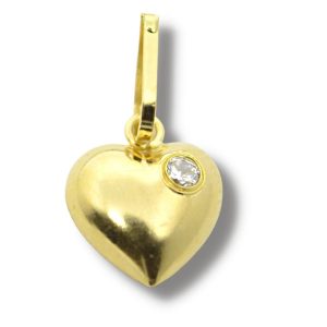 Pingente Coração Ouro 18K 8mm x 9,2mm P624