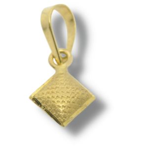 Pingente Losango Ouro 18K 7mm x 15mm P648