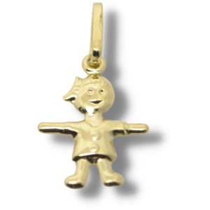 Pingente Criança Ouro 18K 10mm x 20mm P714