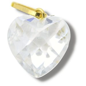 Pingente Coração Ouro 18K 10mm x 15mm P846