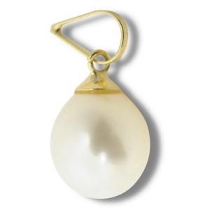 Pingente de Pérola Ouro 18K 7mm x 20mm P891