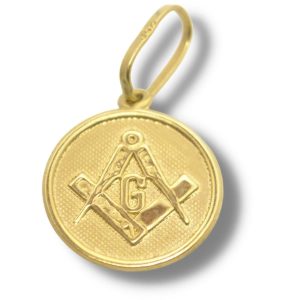 Pingente Maçonaria Ouro 18K 12mm x 22mm P897
