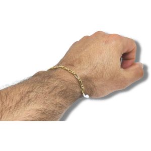 Tornozeleira Ouro 18K Grumet 1x1 4,15mm C0111