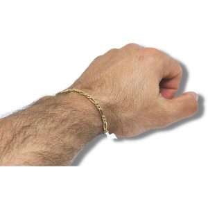 Tornozeleira Ouro 18K Grumet 2x1 C0112