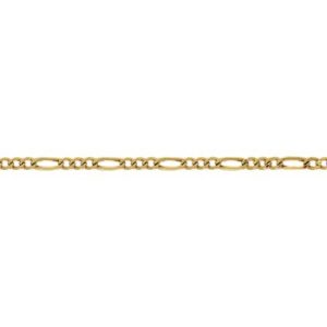 Tornozeleira Ouro 18K Grumet Alternada 3x1 4,21mm C0213