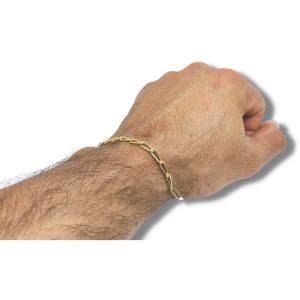 Tornozeleira Ouro 18K Grumet Longa 4,30mm C0214