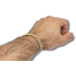 Tornozeleira Ouro 18K Francesa 7,30mm C0216