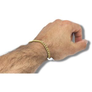 Tornozeleira Ouro 18K Grumet Curta 5,15mm C0310