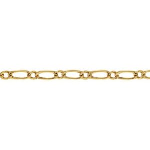 Tornozeleira Ouro 18K Grumet 1x1 8,10mm C0511