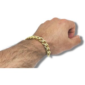 Tornozeleira Ouro 18K Grumet Curta 11,60mm C0910